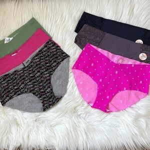 NWT 6 Pairs Victoria's Secret PINK Hiphugger Panties Underwear Bikini
